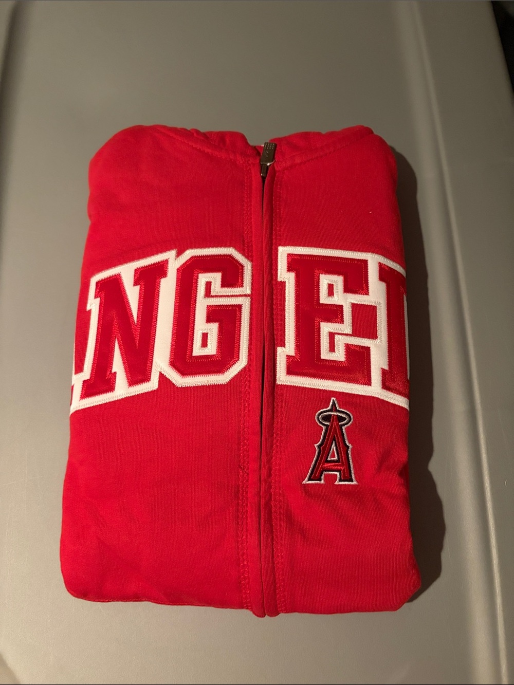 MLB Los Angeles Angels Red Mens Zip-Up Jacket